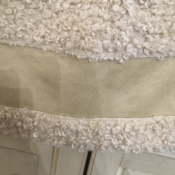 Gianni Bini Women’s Cream Teddy & Faux Leather Coat Jacket Size M NWOT - Picture 6 of 9